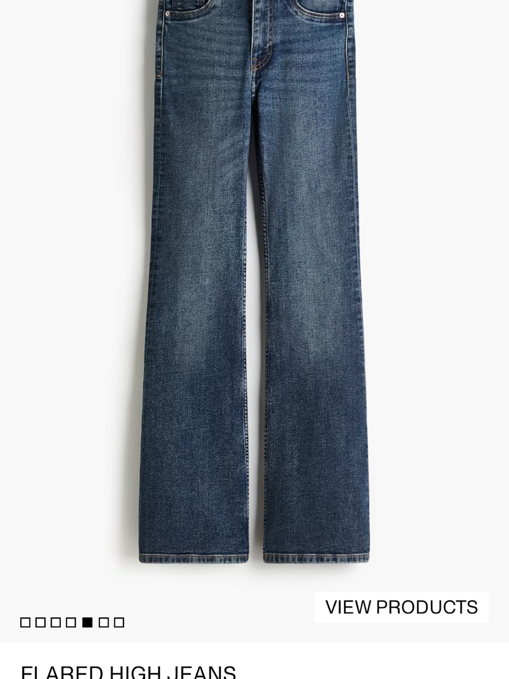 Divided Wide-Leg Jeans in Dark Blue Denim